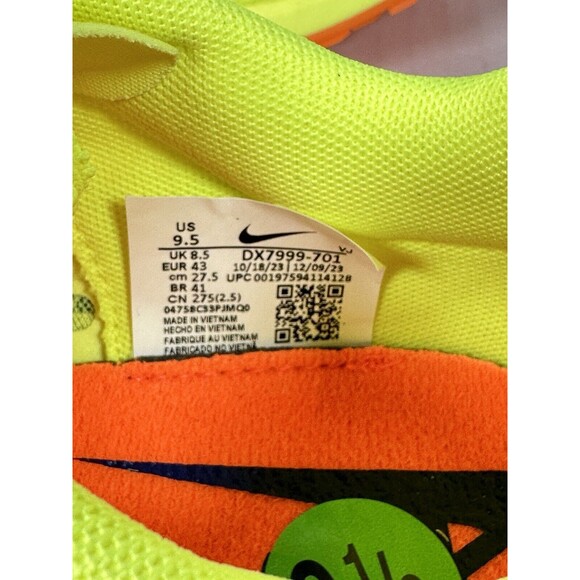 Nike Men’s 9.5 Rival XC 6 Cross-Country Spikes Volt/Total Orange DX7999-701 NEW - Picture 8 of 8